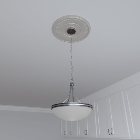 Ekena Millwork Berkshire PVC Ceiling Medallion (Fits Canopies up to 7"), 16"OD x 3 1/2"ID x 1"P CMP16BEEPE